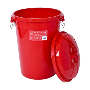 Red Gorilla Heavy Duty Bin With Lid 80L Red Gorilla Heavy Duty Bin With Lid 80L
