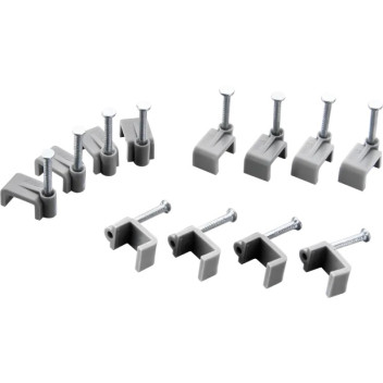 Cable Clips Twin & Earth 2.5mm Grey (50)* Cable Clips Twin & Earth 2.5mm Grey (50)*