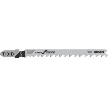 Bosch T101D Clean Straight Cut Jigsaw Blades 10-45mm Wood (5)* Bosch T101D Clean Straight Cut Jigsaw Blades 10-45mm Wood (5)*